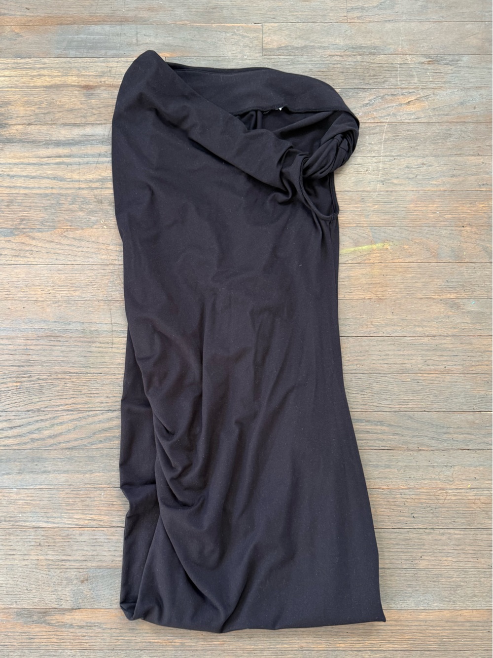 Splendid Black One-Shoulder Swim Dress